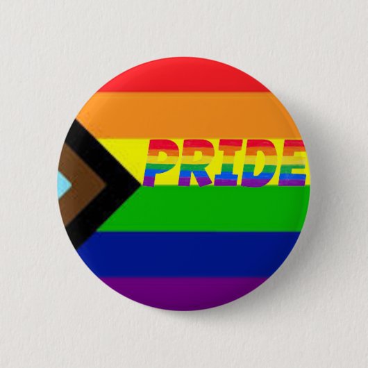 Badge Rond 5 Cm Gay pride LGBTQ+ Progrès (Devant)
