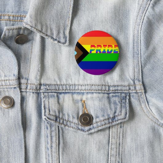 Badge Rond 5 Cm Gay pride LGBTQ+ Progrès (En situation)