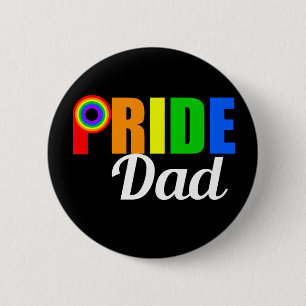 Badge Rond 5 Cm Gay pride Papa Fête des pères LGBTQ