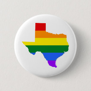 Badge Rond 5 Cm Gay pride  Texas Rainbow
