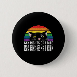 Badge Rond 5 Cm Gay Rights Ou I Bite Lgbt Cat Ally Pride Mois Homm