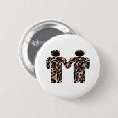 Badge Rond 5 Cm Gays en uniforme (Devant & derrière)