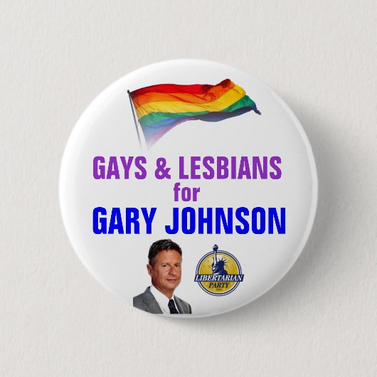 Badge Rond 5 Cm Gays et lesbiennes pour Johnson (Devant)