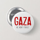 BADGE ROND 5 CM GAZA, GUERRE DE 2008-2009 (Devant & derrière)