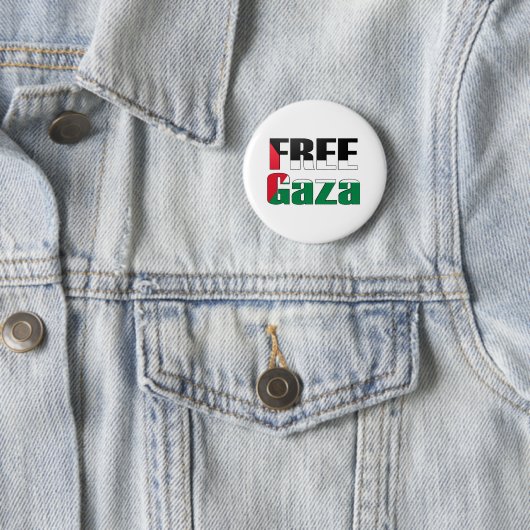 Badge Rond 5 Cm Gaza libre (En situation)