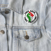 Badge Rond 5 Cm gaza libre palestine (En situation)