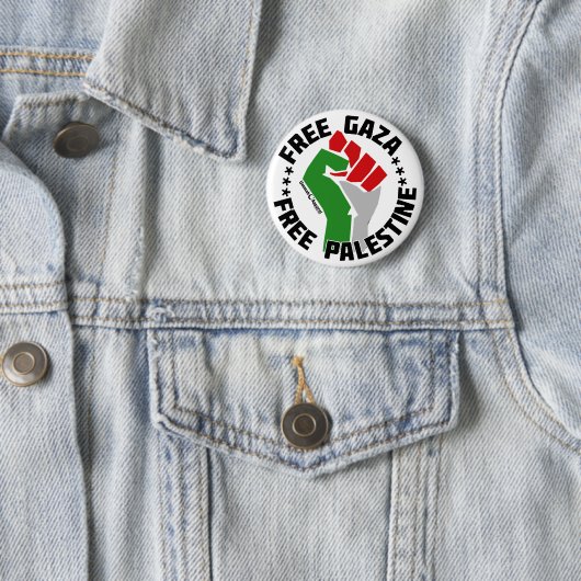 Badge Rond 5 Cm gaza libre palestine (En situation)