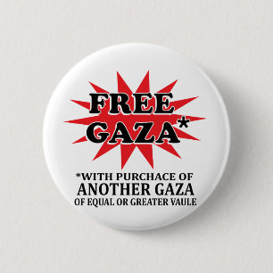 Badge Rond 5 Cm GAZA LIBRE - remake drôle