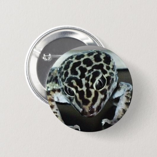Badge Rond 5 Cm Gecko de Lepard (Devant & derrière)