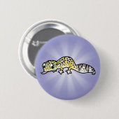 Badge Rond 5 Cm Gecko léopard de dessin animé (Devant & derrière)