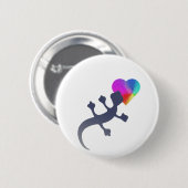 Badge Rond 5 Cm Gecko Love (Devant & derrière)