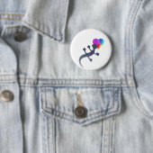 Badge Rond 5 Cm Gecko Love (En situation)