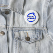 Badge Rond 5 Cm Geek à l'intérieur de bouton (En situation)