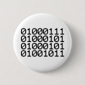 BADGE ROND 5 CM GEEK BINAIRE (Devant)