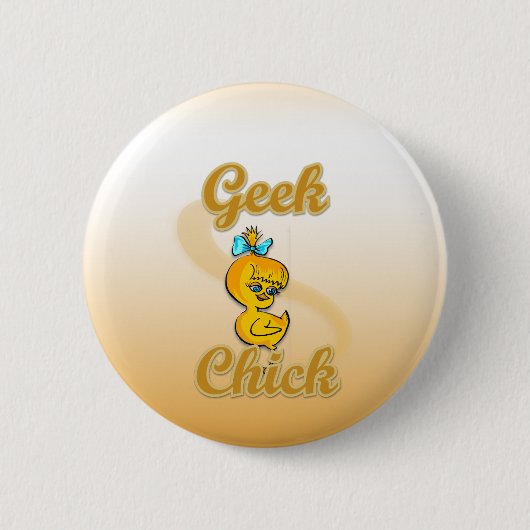 Badge Rond 5 Cm Geek Chick (Devant)