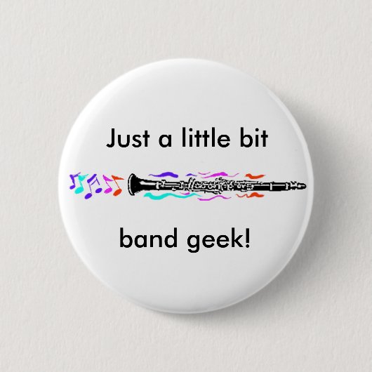 Badge Rond 5 Cm Geek de bande de clarinette (Devant)