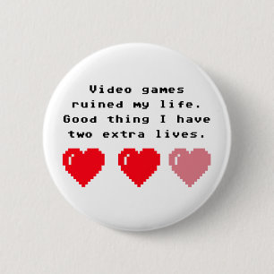 Badge Rond 5 Cm Geek de jeux vidéo
