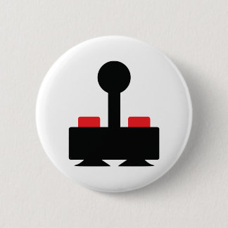 Badge Rond 5 Cm geek de joystick rétro-école