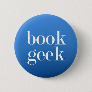 Badge Rond 5 Cm Geek de livres - Amateur de livres/Lecteur de livr