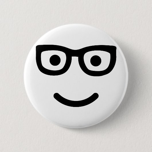 Badge Rond 5 Cm geek de verre nerd (Devant)
