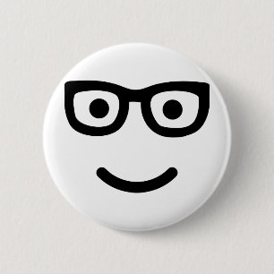 Badge Rond 5 Cm geek de verre nerd