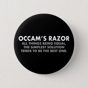 Badge Rond 5 Cm Geek scientifique de définition de Razor d'Occam
