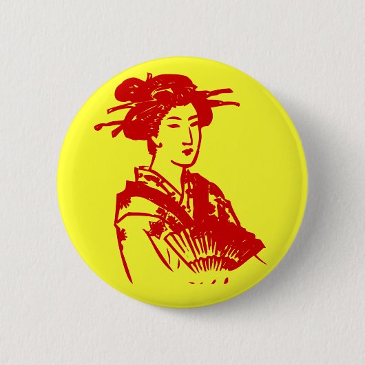 Badge Rond 5 Cm Geisha (Devant)