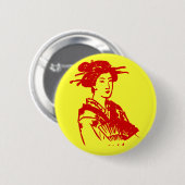 Badge Rond 5 Cm Geisha (Devant & derrière)