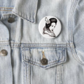 Badge Rond 5 Cm geisha (En situation)
