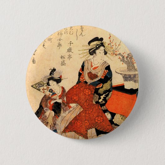 Badge Rond 5 Cm Geisha (Devant)