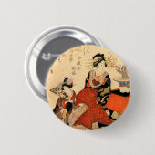 Badge Rond 5 Cm Geisha (Devant & derrière)