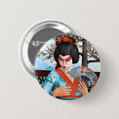 Badge Rond 5 Cm Geisha (Devant & derrière)