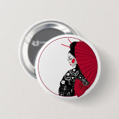 Badge Rond 5 Cm Geisha (Devant & derrière)
