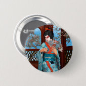 Badge Rond 5 Cm Geisha (Devant & derrière)