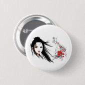 Badge Rond 5 Cm Geisha (Devant & derrière)