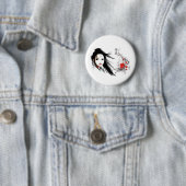 Badge Rond 5 Cm Geisha (En situation)