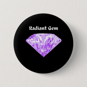 Badge Rond 5 Cm Gem rayonnant