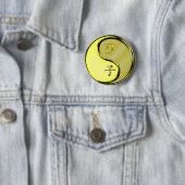 Badge Rond 5 Cm Gémeaux & Rat de Métal (En situation)