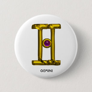 BADGE ROND 5 CM GEMINI