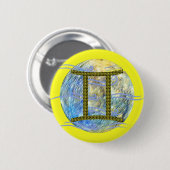 Badge Rond 5 Cm Gemini (Devant & derrière)