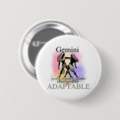 Badge Rond 5 Cm Gemini à propos de vous (Devant & derrière)