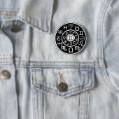Badge Rond 5 Cm Gemini Zodiac (En situation)