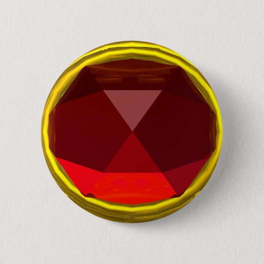 BADGE ROND 5 CM GEMSTONE DE RUBY ROUGE MAGIQUE (Devant)