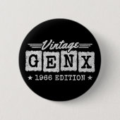 Badge Rond 5 Cm Gen X Generation Gen Xer Né 1966 Gen X Anniversair (Devant)