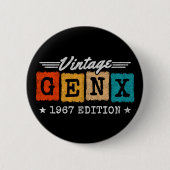 Badge Rond 5 Cm Gen X Generation Gen Xer Né 1967 Gen X Anniversair (Devant)