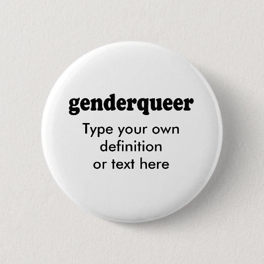 BADGE ROND 5 CM GENDERQUEER (Devant)