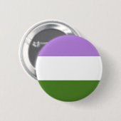 Badge Rond 5 Cm Genderqueer Pride drapeau LGBT Pride (Devant & derrière)