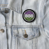 Badge Rond 5 Cm genderQueer sacred geometry (En situation)
