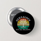 Badge Rond 5 Cm Généalogie - Tout est relatif (Devant & derrière)