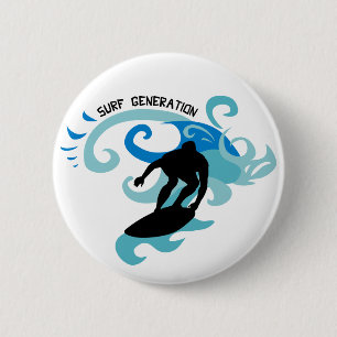Badge Rond 5 Cm Génération de surf